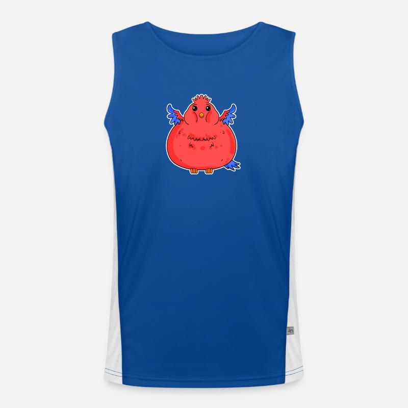 Fett Lustig Papagei Dick Funktionelles Kontrast-Tank Top für Männer 