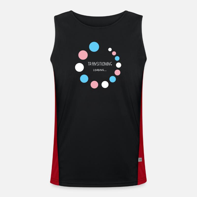 Pride Month - Transitioning... Loading - Men's Functional Contrast Tank Top - black/red