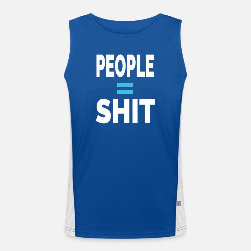 MENSCHEN = SCHEISSE Funktionelles Kontrast-Tank Top für Männer 
