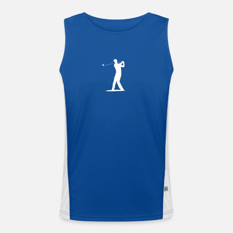 Golfer Tee Silhouette - Design pour hommes Débardeur respirant contrasté Homme 