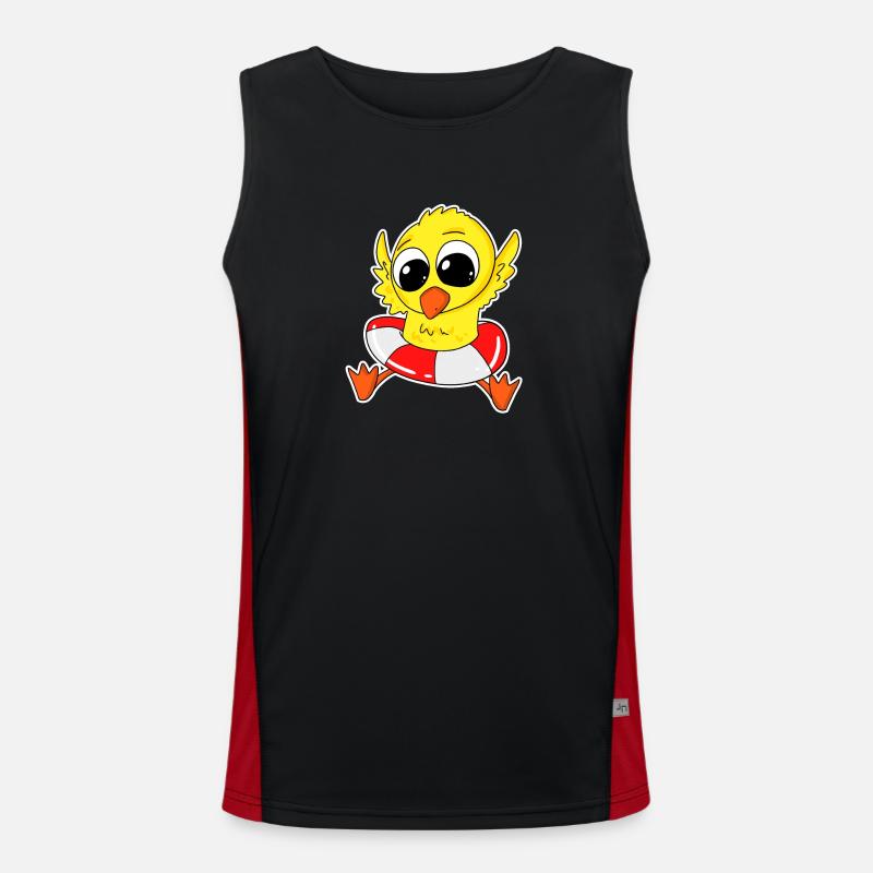 Duck bathing duck bathing - Men's Functional Contrast Tank Top - black/red