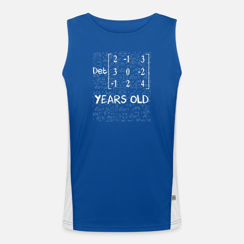 36th birthday 36 years matrix determinant Men's Functional Contrast Tank Top 