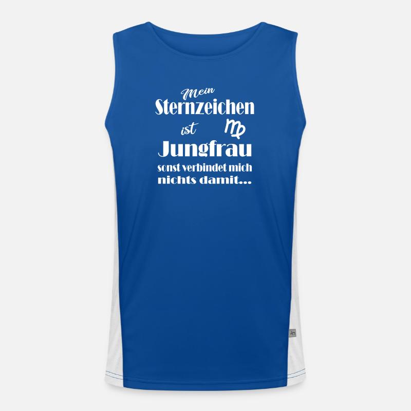 Sternzeichen Jungfrau Funktionelles Kontrast-Tank Top für Männer 