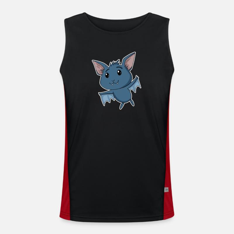 Bat - Men's Functional Contrast Tank Top  - black/red