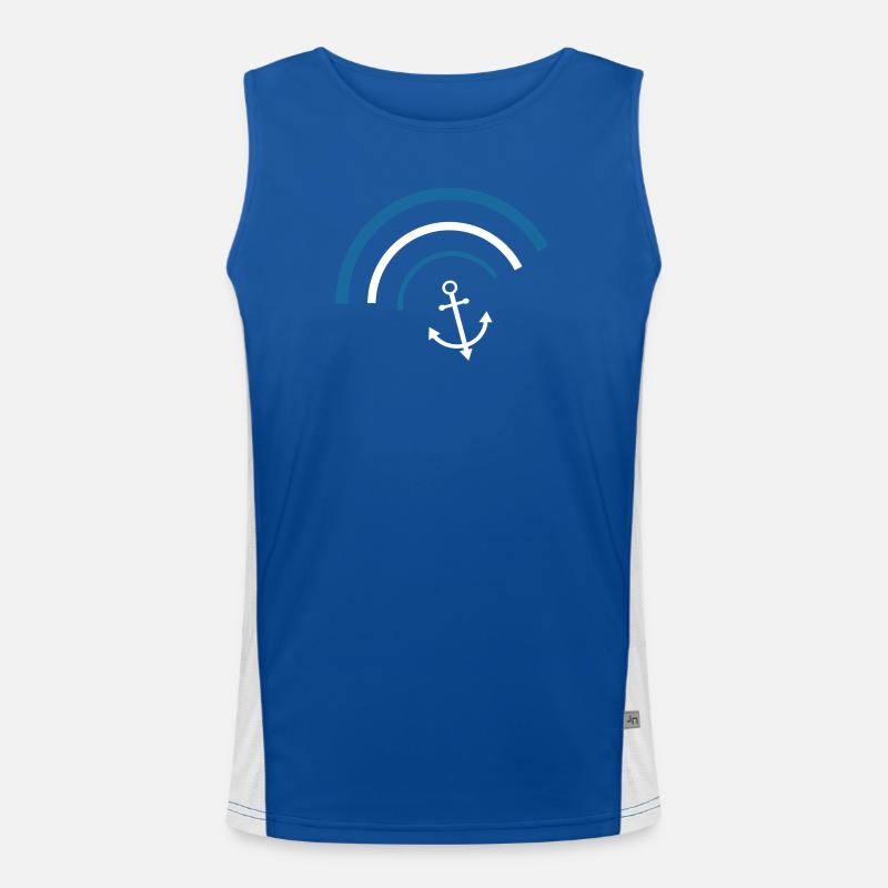 Anchor Northern Germany Sailor Sailor Captain Men's Functional Contrast Tank Top 