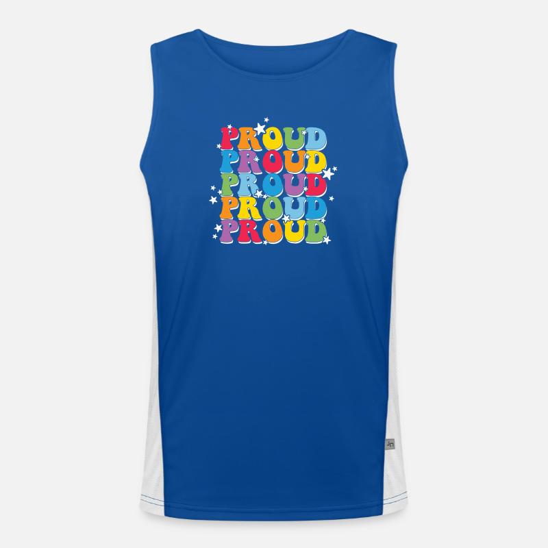 LGBT, Regenbogen, Pride-Monat Funktionelles Kontrast-Tank Top für Männer 