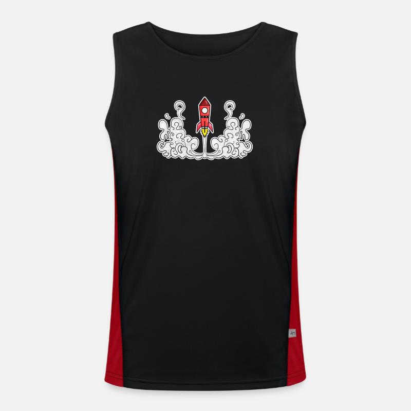 Rocket Rocket Launch Launch - Men's Functional Contrast Tank Top  - black/red