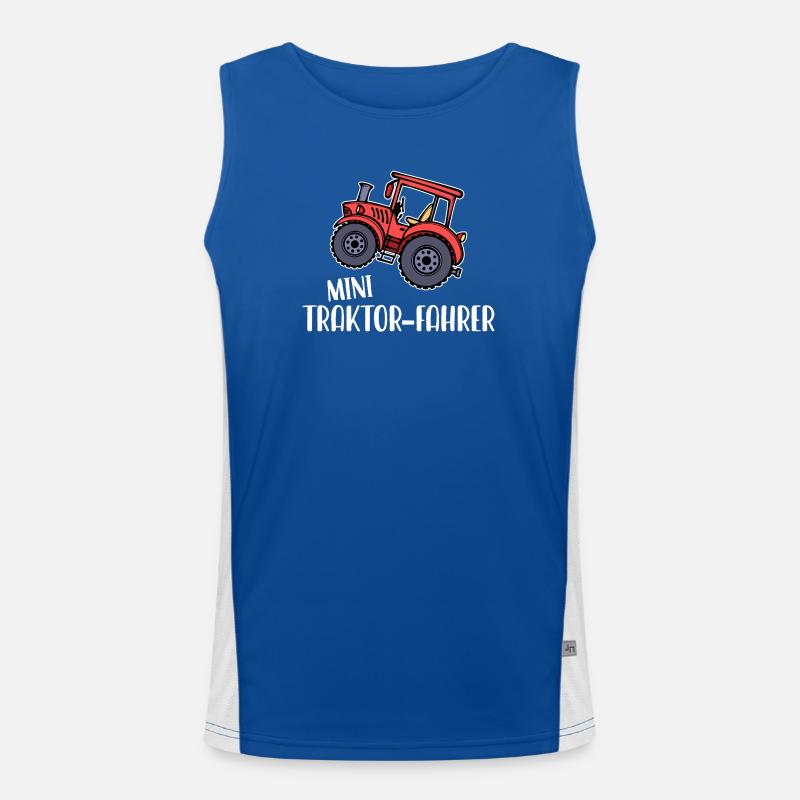 Trecker Statement Traktor Jungbauer Landwirtschaft Funktionelles Kontrast-Tank Top für Männer 
