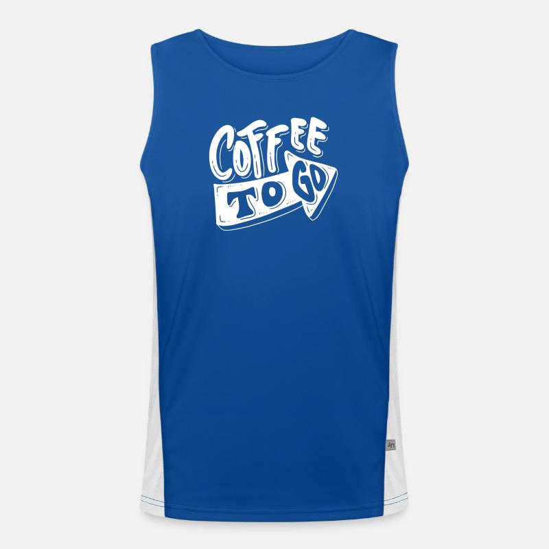 Kaffee, Ich mag Kaffee, Kaffeepause Funktionelles Kontrast-Tank Top für Männer 