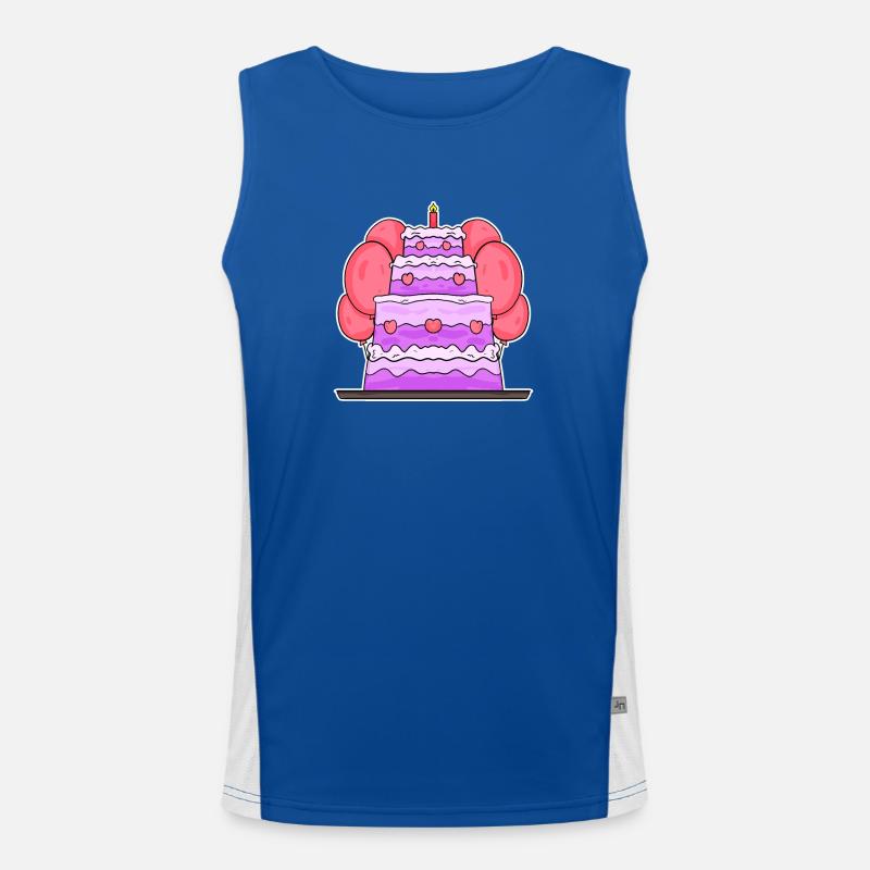 Gâteau Joyeux anniversaire Débardeur respirant contrasté Homme 