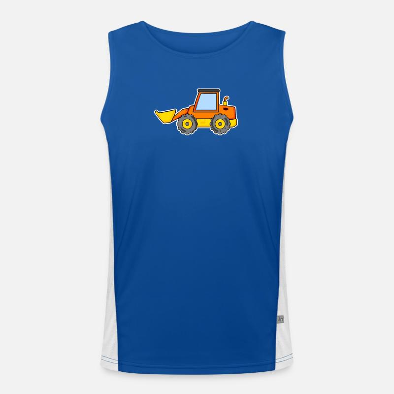 Bagger Baustelle Baggerfahrer Funktionelles Kontrast-Tank Top für Männer 