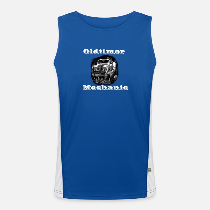 Oldtimer Mechanic blanc Débardeur respirant contrasté Homme 