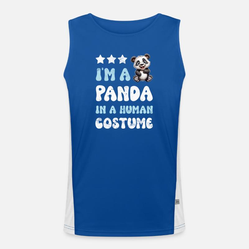 Panda Panda Bear Men's Functional Contrast Tank Top 