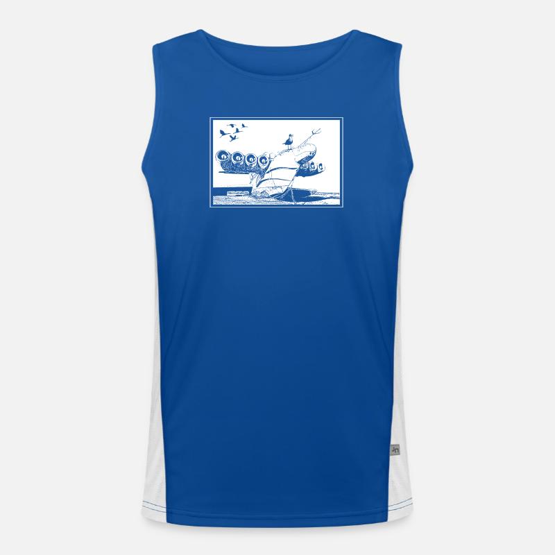 Airplane wreck Men's Functional Contrast Tank Top 