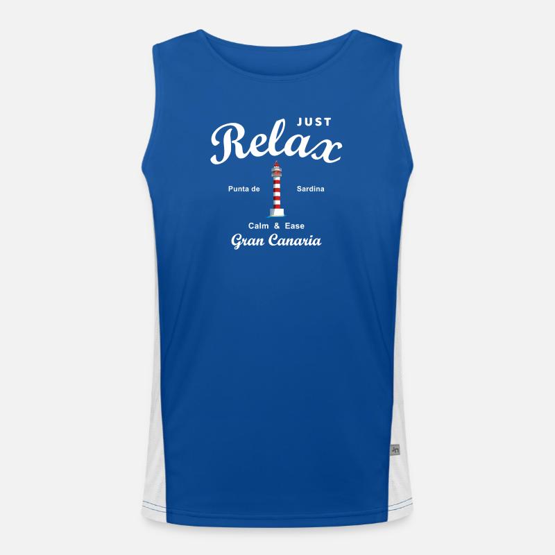 Relax, Gran Canaria, Punta de Sardina, Spanien Funktionelles Kontrast-Tank Top für Männer 