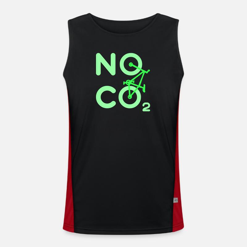 Environmentalist Co2 Environmental Statement Earth Nature Men's Functional Contrast Tank Top 