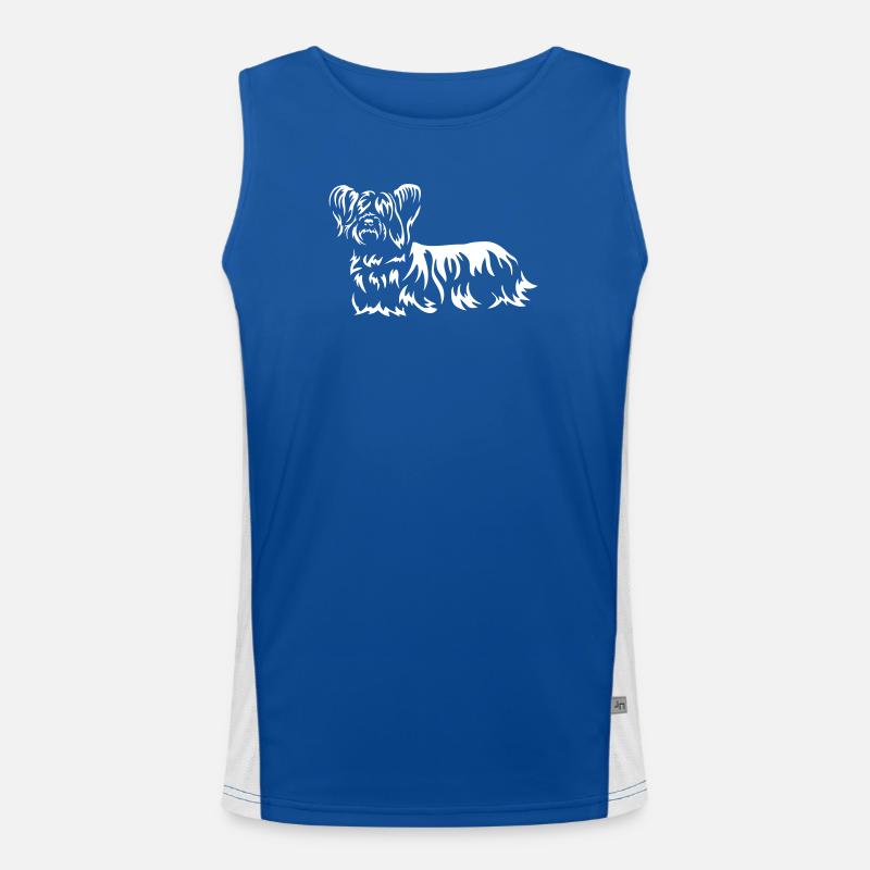 Skye Terrier "Black Edition" Funktionelles Kontrast-Tank Top für Männer 