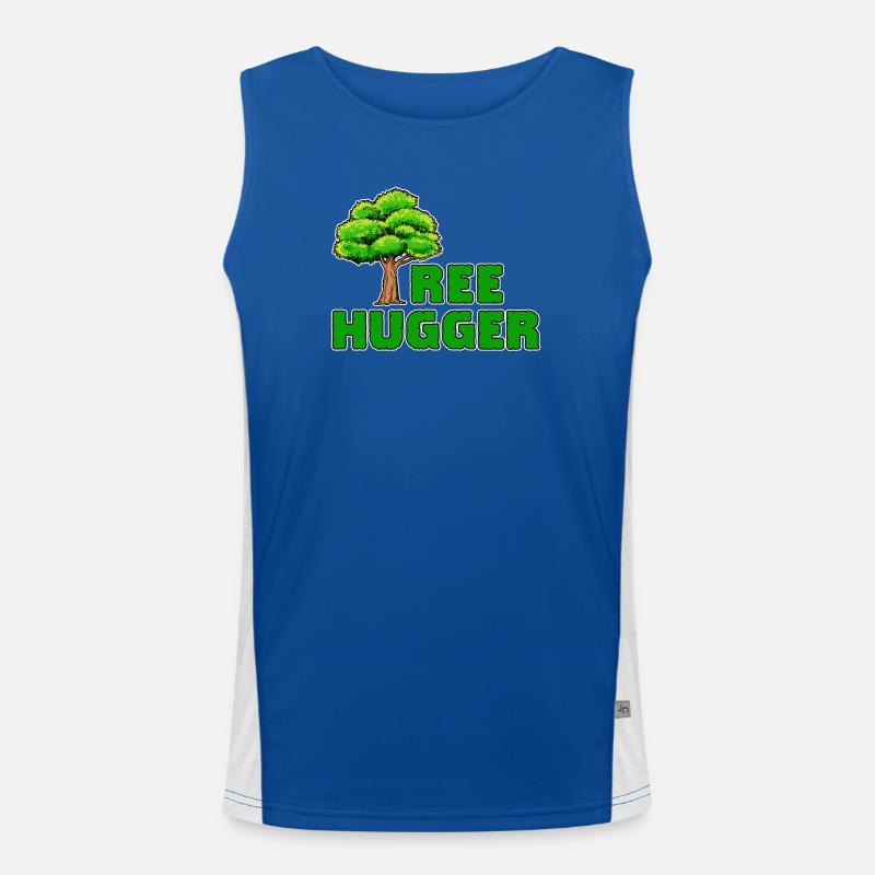 Environment, Tree, Earth, Nature, Statement, Environmental Protection Men's Functional Contrast Tank Top 