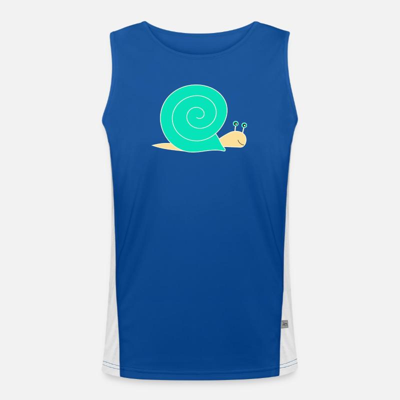 Schnecke Funktionelles Kontrast-Tank Top für Männer 