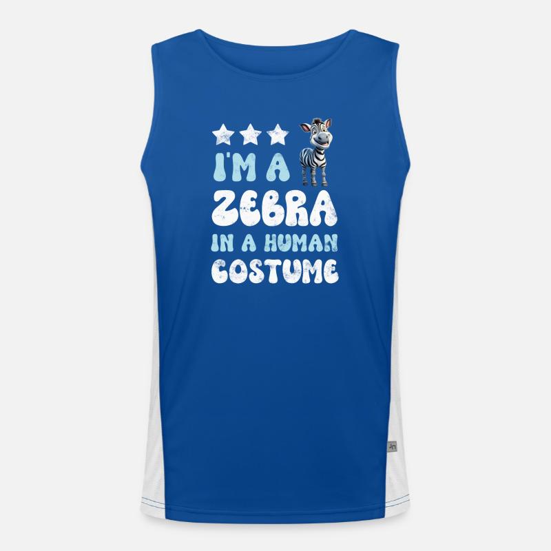 Zebra Funktionelles Kontrast-Tank Top für Männer 