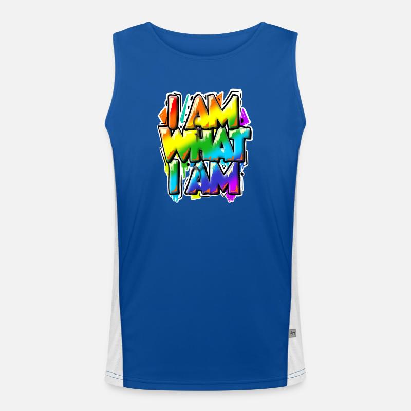 I am what I am - alles normal, oder? Funktionelles Kontrast-Tank Top für Männer 