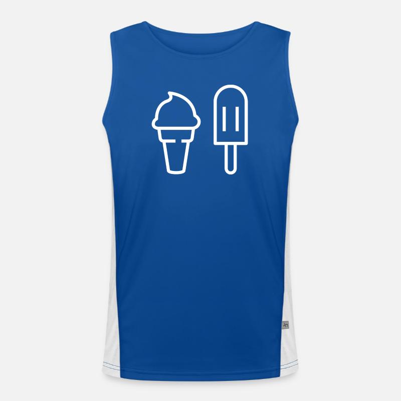 Ich will Eis Funktionelles Kontrast-Tank Top für Männer 