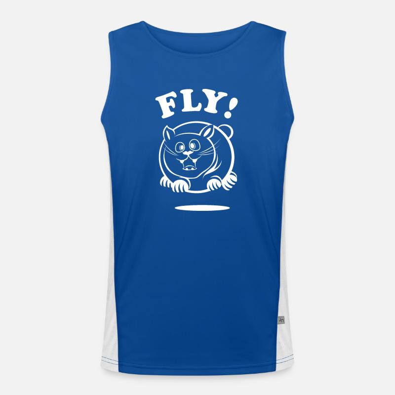 dicke katze big cat cartoon funny comic Kater Icon Funktionelles Kontrast-Tank Top für Männer 