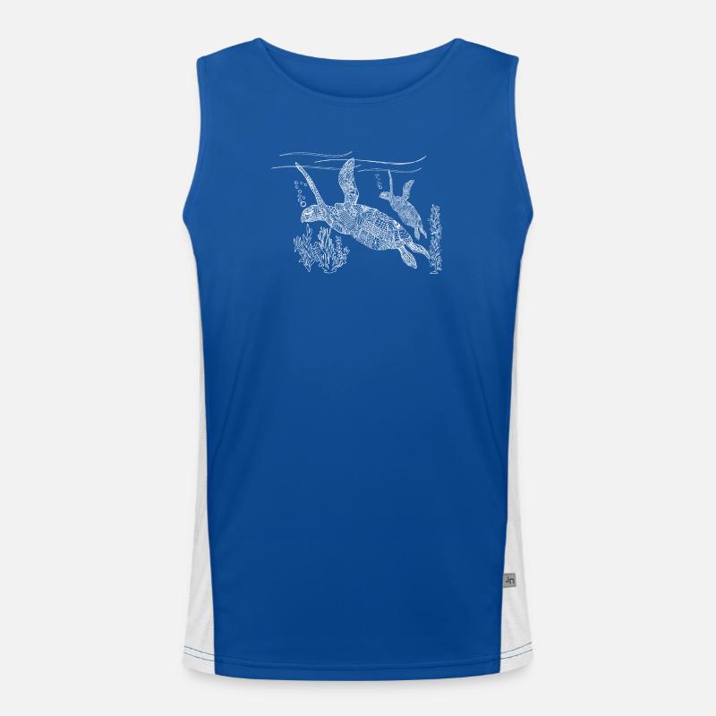 Water turtle Men's Functional Contrast Tank Top 