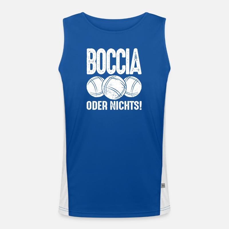 Boccia oder Nichts! Boule Petanque und Boccia Funktionelles Kontrast-Tank Top für Männer 