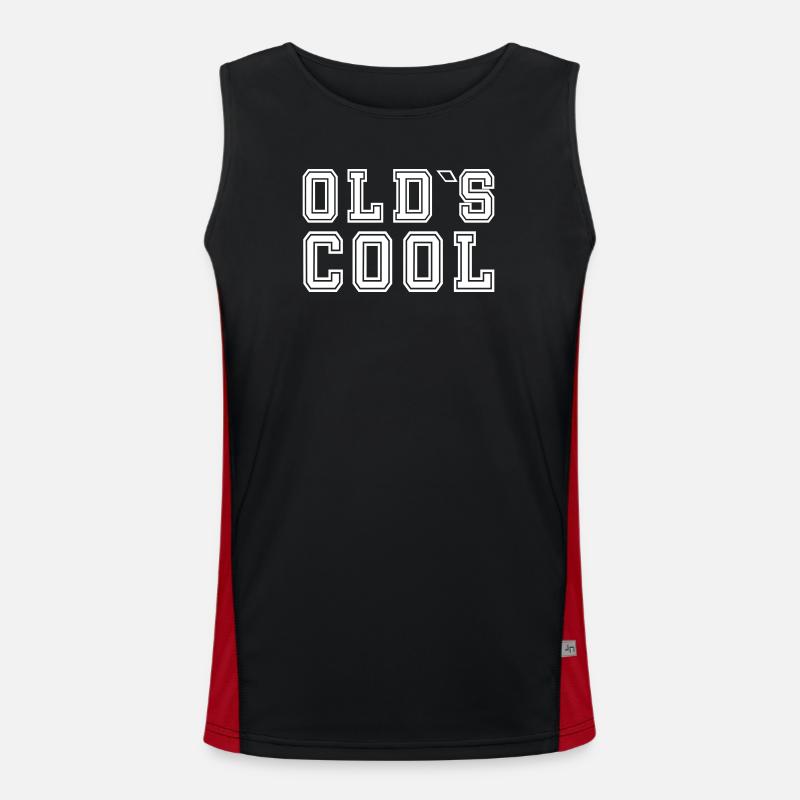Oldscool - Old School Design - Men's Functional Contrast Tank Top - black/red
