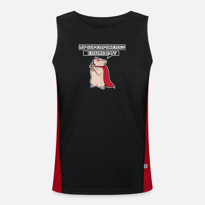Mouse Statement Pets Pet Statement - Men's Functional Contrast Tank Top  - black/red