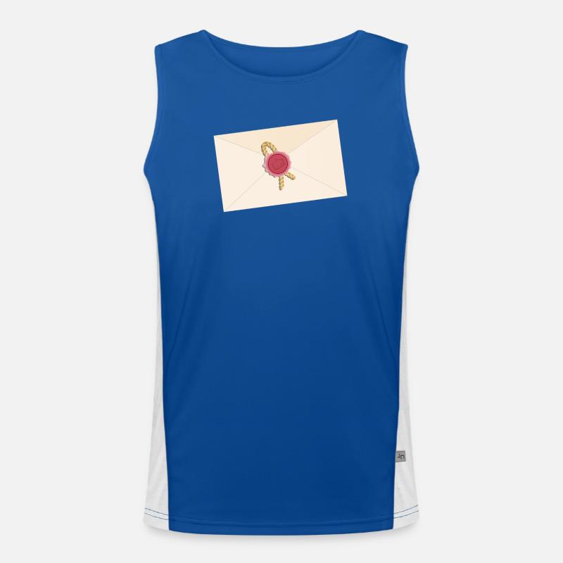 closed envelope with seal Men's Functional Contrast Tank Top 