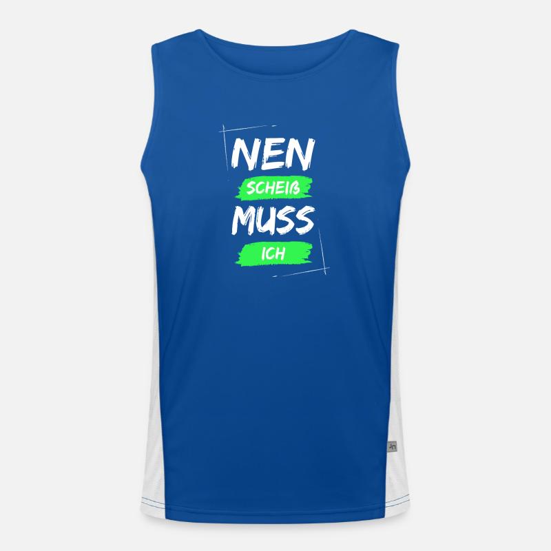 Nen scheiß muss ich Funktionelles Kontrast-Tank Top für Männer 