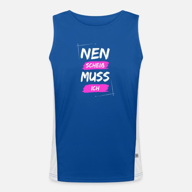 Nen scheiß muss ich Funktionelles Kontrast-Tank Top für Männer 