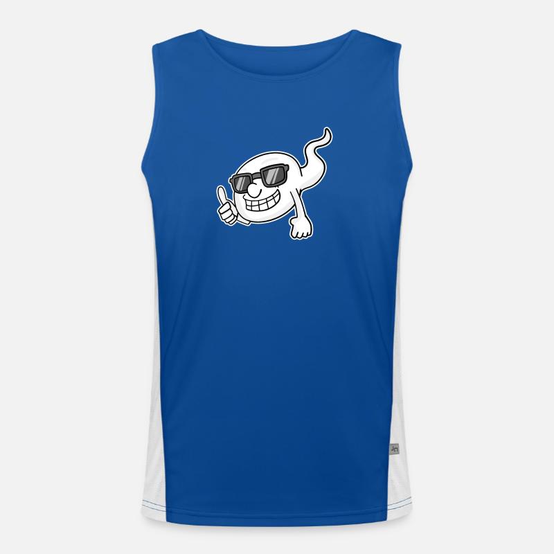 Sperma mit Sonnebrille Funktionelles Kontrast-Tank Top für Männer 