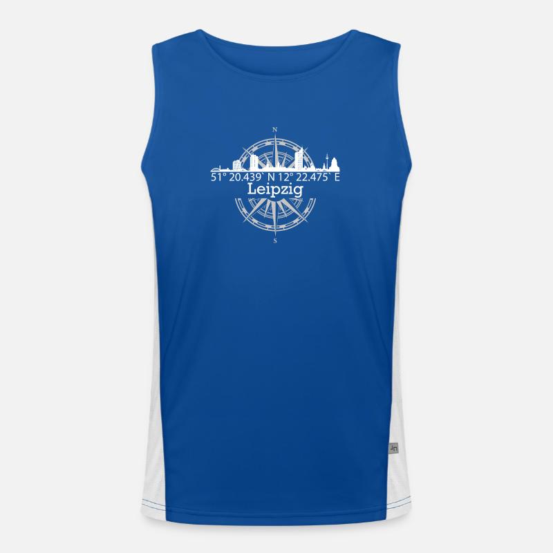 Skyline Leipzig Funktionelles Kontrast-Tank Top für Männer 