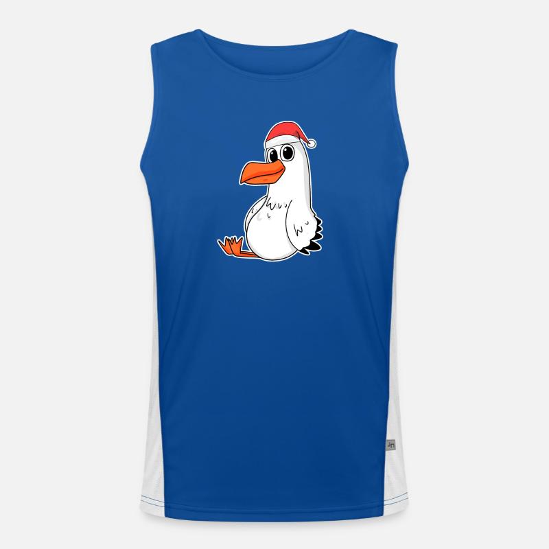 Seagull Christmas Men's Functional Contrast Tank Top 