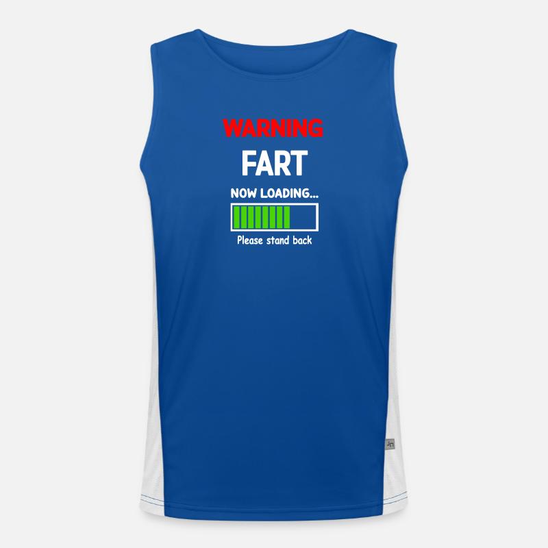 Comic Humour Fart Loading T-Shirt Men's Functional Contrast Tank Top 