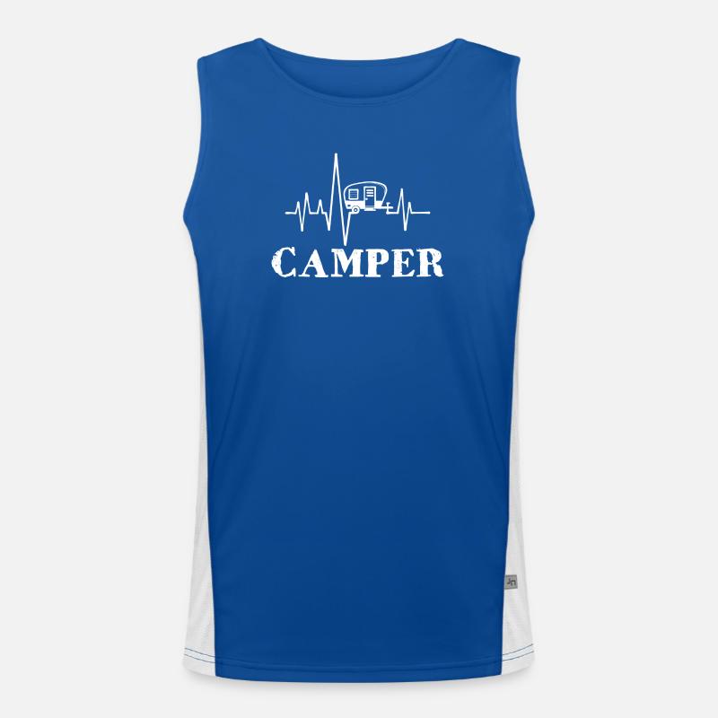 Camper Dire Camping Camping-car Vacances Vacances Débardeur respirant contrasté Homme 