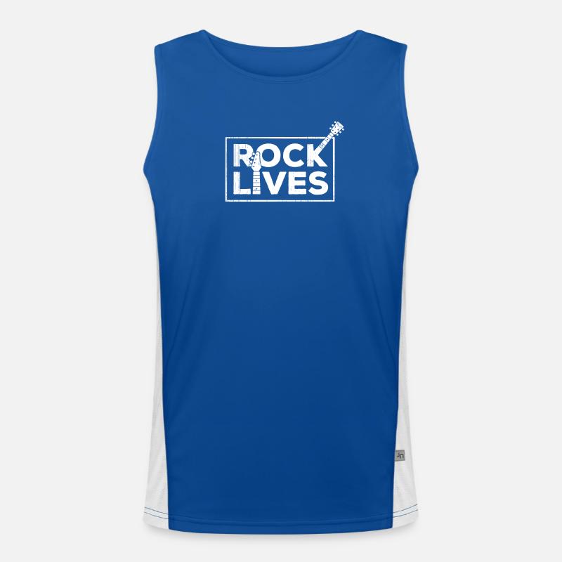 Rock Lives Bold Statement Design Men's Functional Contrast Tank Top 