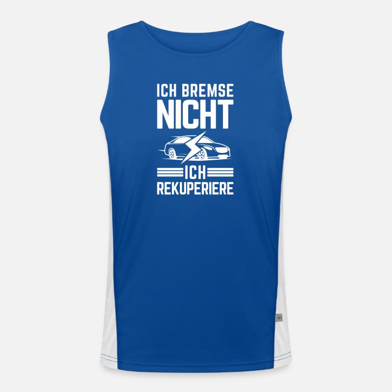 Ich Bremse nicht ich rekuperiere E-Auto Elektro Funktionelles Kontrast-Tank Top für Männer 