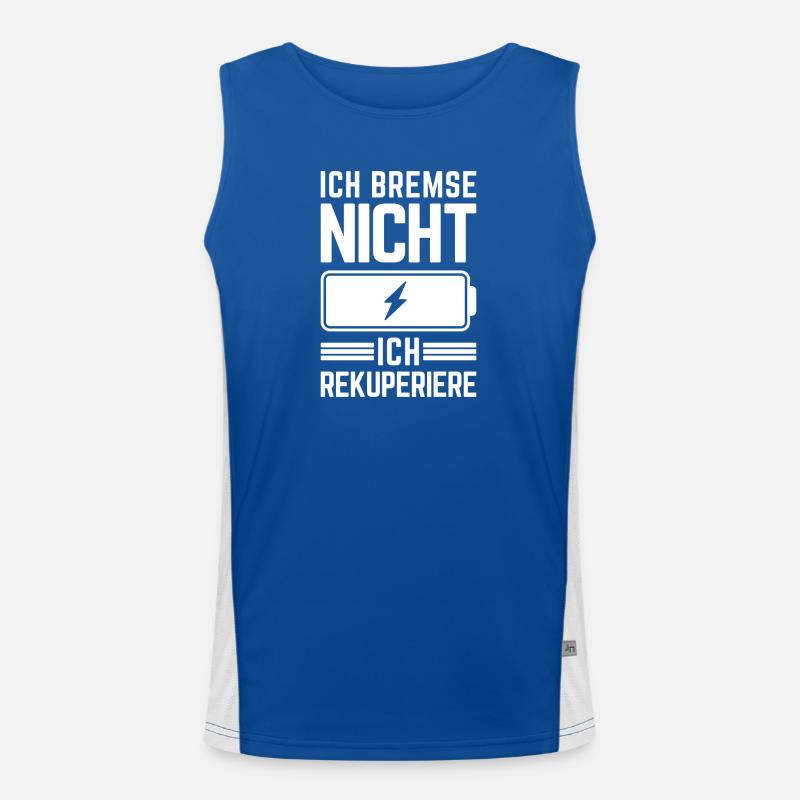 Ich Bremse nicht ich rekuperiere E-Auto Elektro Funktionelles Kontrast-Tank Top für Männer 