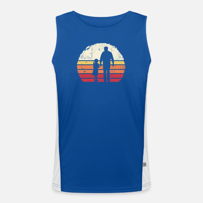 Sunset Walk Silhouette Funktionelles Kontrast-Tank Top für Männer 