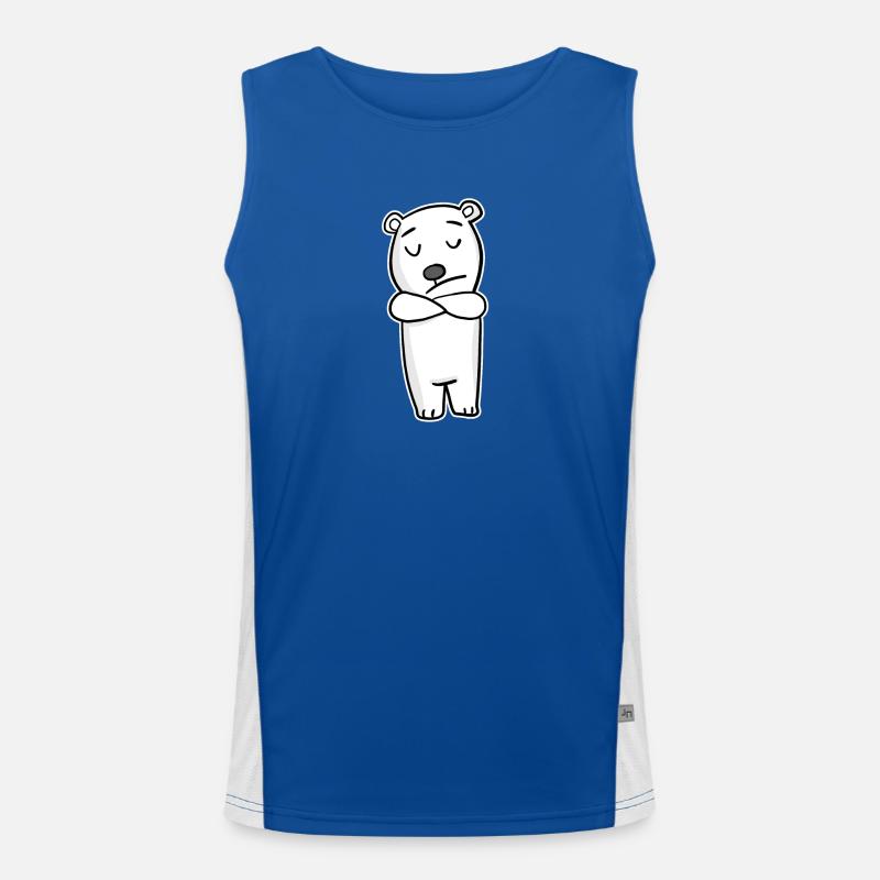 Eisbär ist genervt Funktionelles Kontrast-Tank Top für Männer 