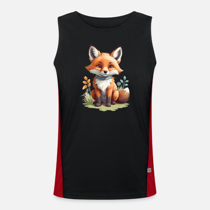 Mignon petit renard Débardeur respirant contrasté Homme 