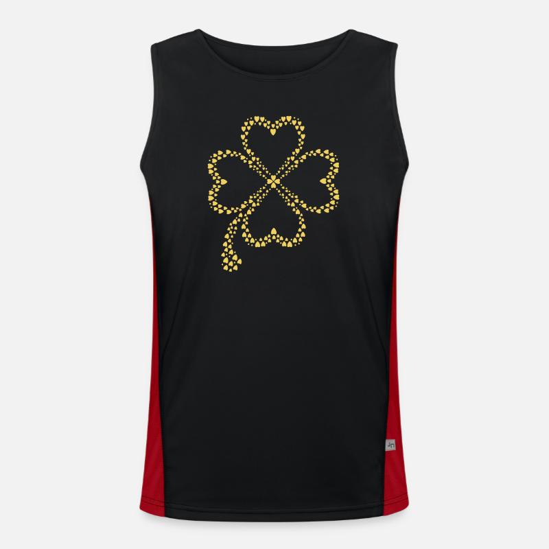 Sparkling clover design Men's Functional Contrast Tank Top 