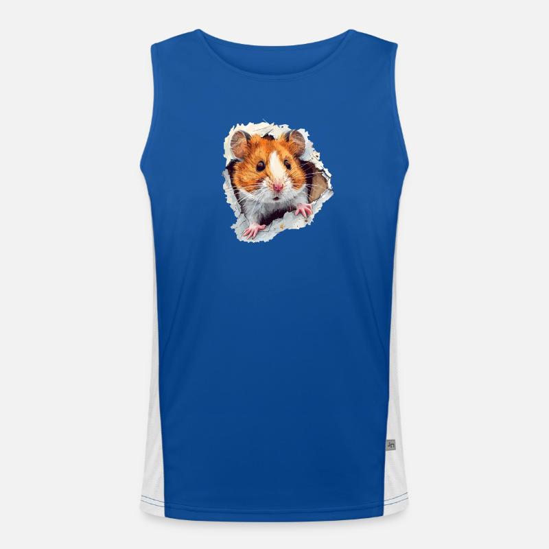 Hamster Hamster Head Golden Hamster Dwarf Hamster Men's Functional Contrast Tank Top 