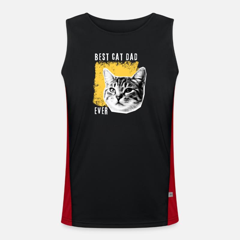 Premium Best Cat Dad Evere Men's Functional Contrast Tank Top 