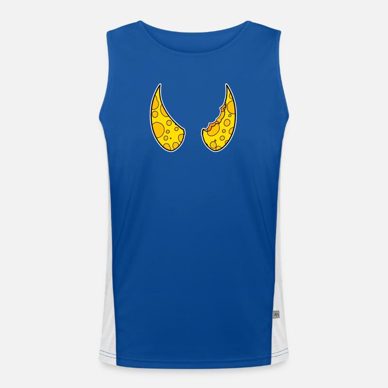 Horn Horns Cheese Devil Men's Functional Contrast Tank Top 