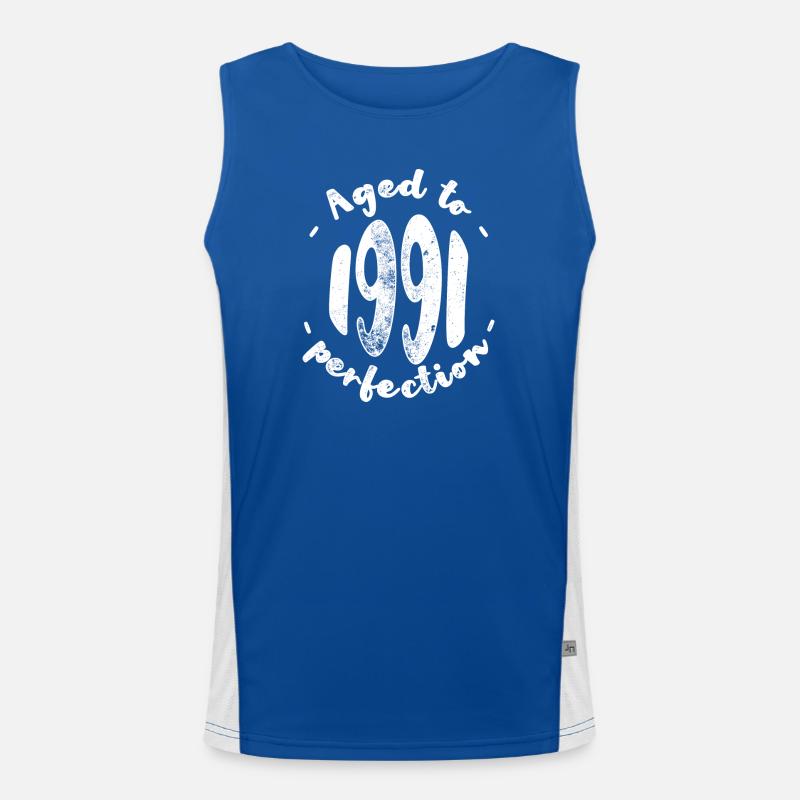 Aged to 1990 Nostalgia Men's Functional Contrast Tank Top 